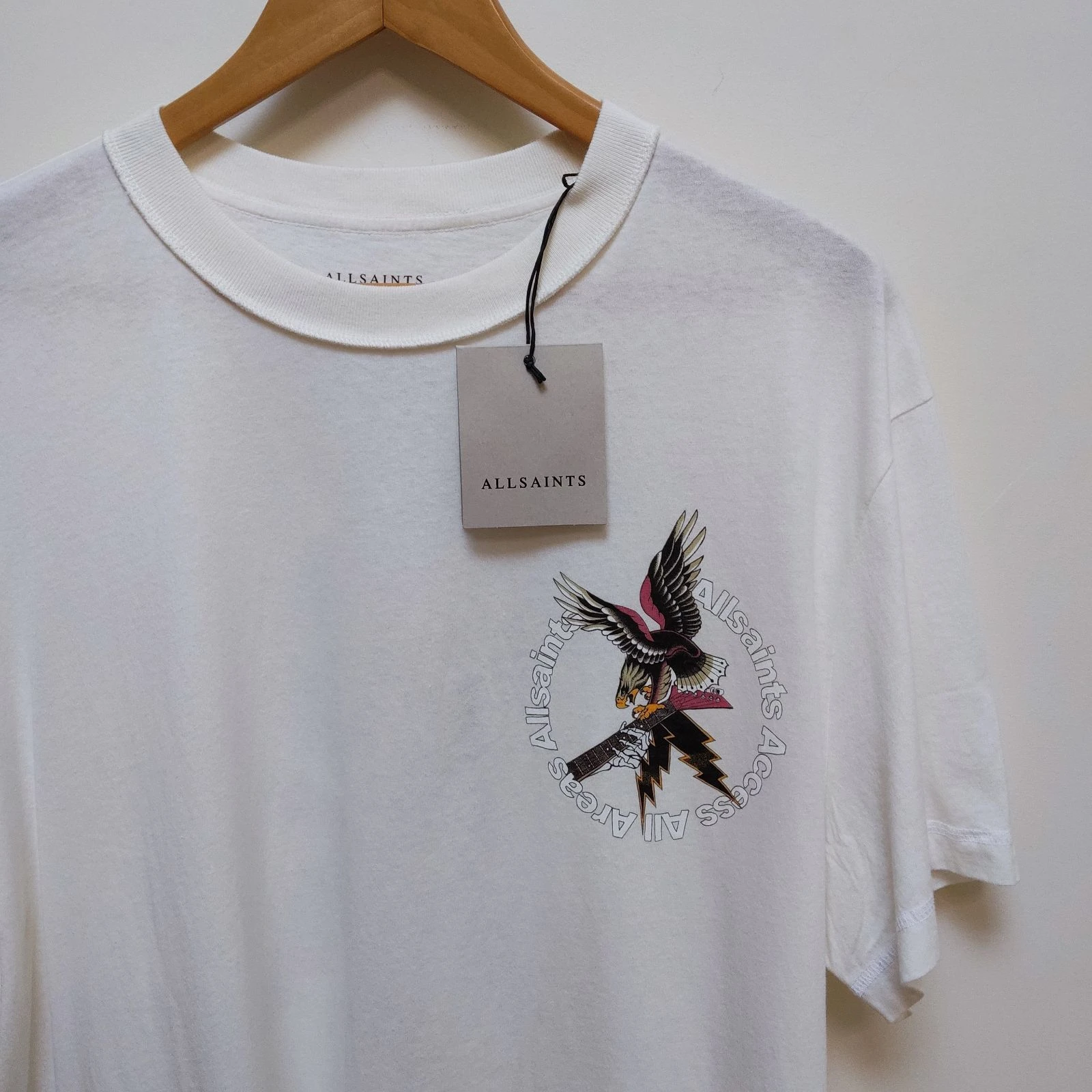 AllSaints Taille L T-Shirt Aigle Surdimensionné – photo 5